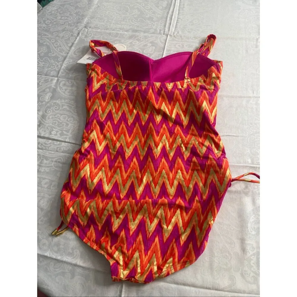 NWT Contours By Coco Reef Shapemaker Swimwear One Piece Swimsuit Size 16/40C - Picture 4 of 5